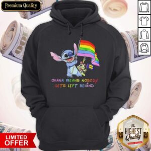 Alternative view of LGBT Stitch Ohana Means Nobody Gets Left Behind Flag Shirt