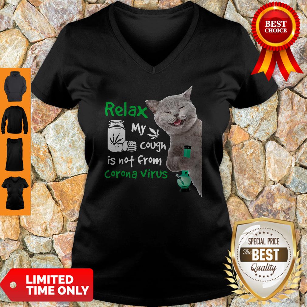 Relax Cat My Cough Is Not From Coronavirus Shirt - Image 4