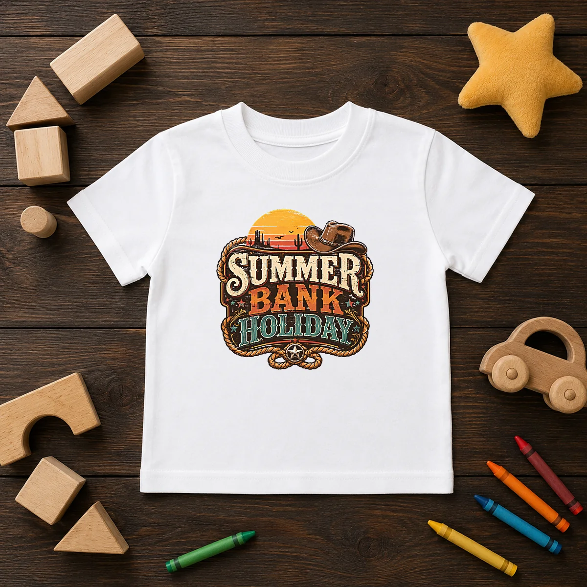 Pretty Western Cowboy Summer Bank Holiday Desert Sunset Shirt - Image 9