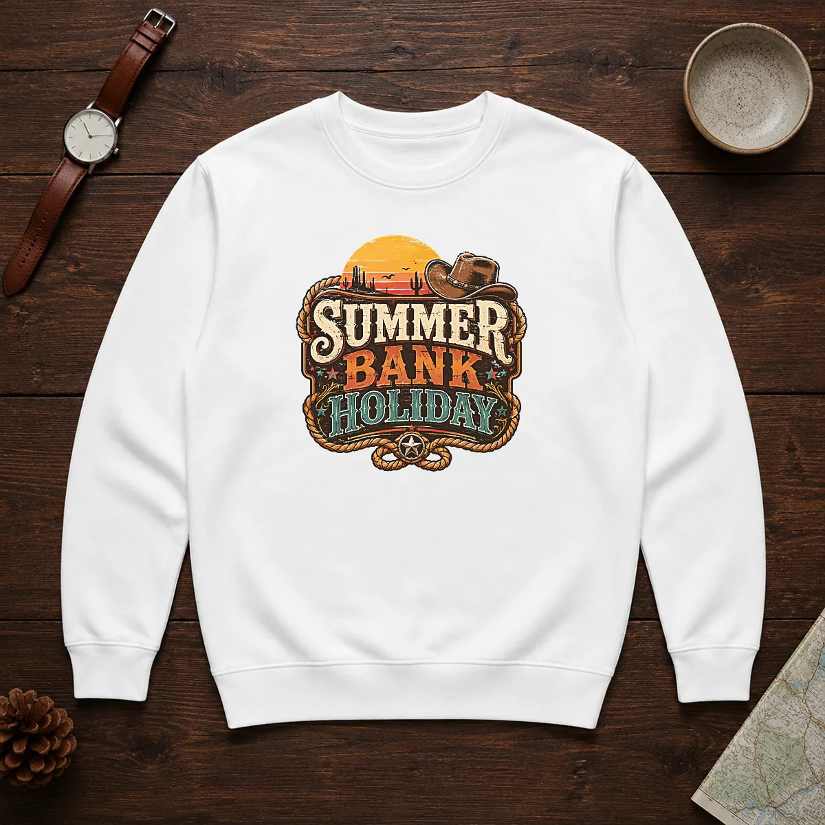 Pretty Western Cowboy Summer Bank Holiday Desert Sunset Shirt - Image 7