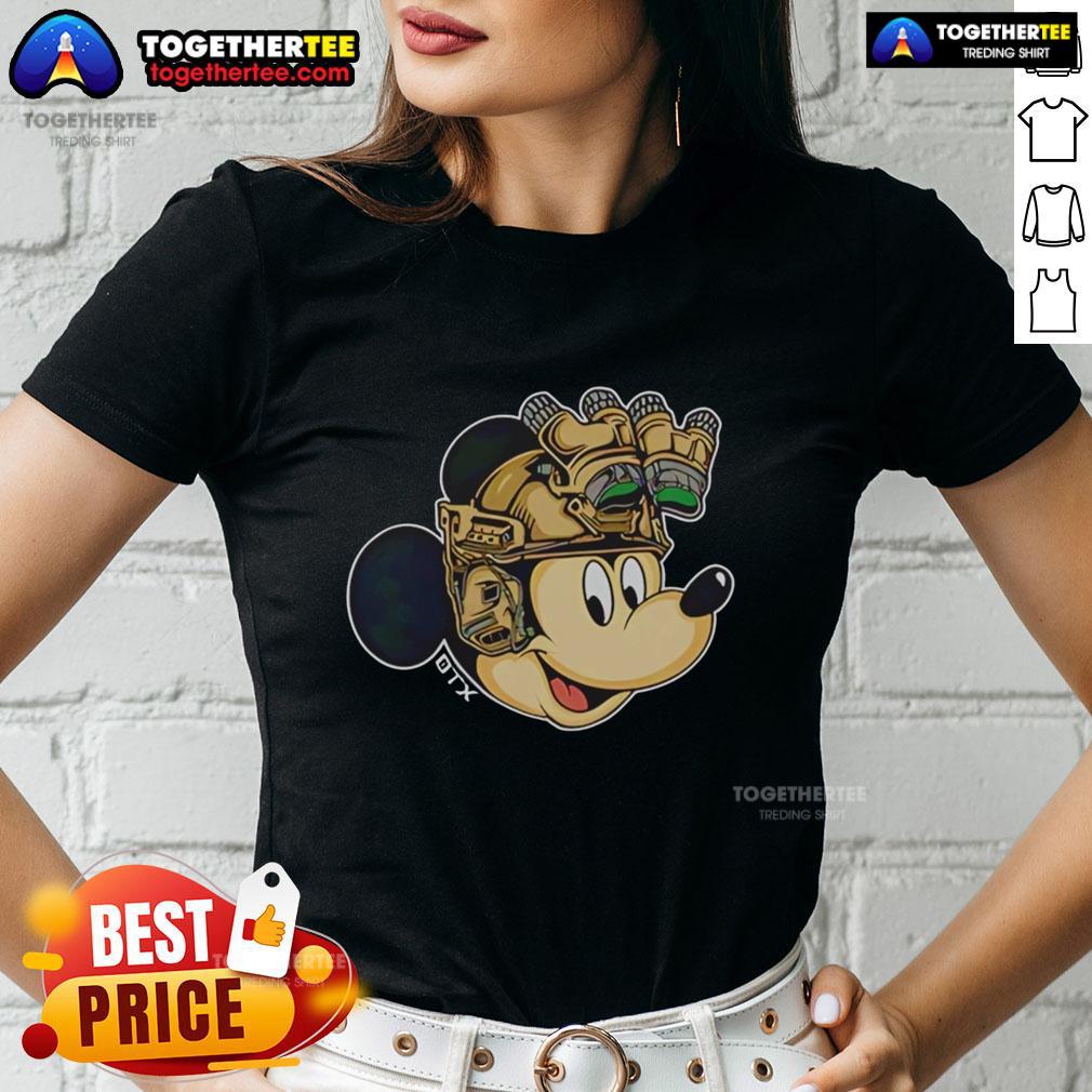 Nice Mickey Mouse Military Helmet Night Vision Goggles T-Shirt - Image 3