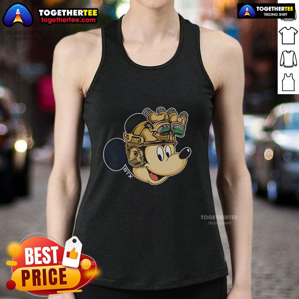 Nice Mickey Mouse Military Helmet Night Vision Goggles T-Shirt - Image 4