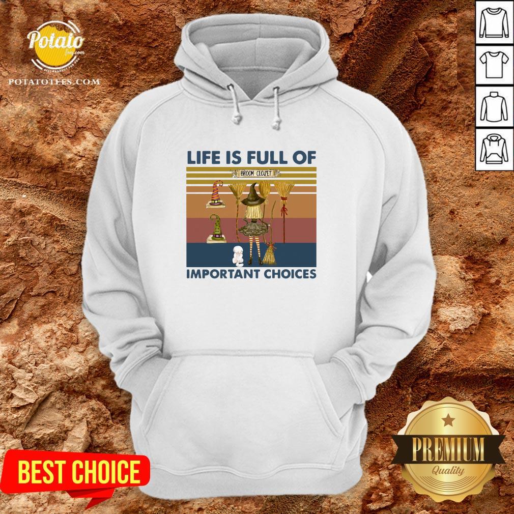 Funny Witch Life Is Full Of Important Choices Vintage Shirt - Image 4