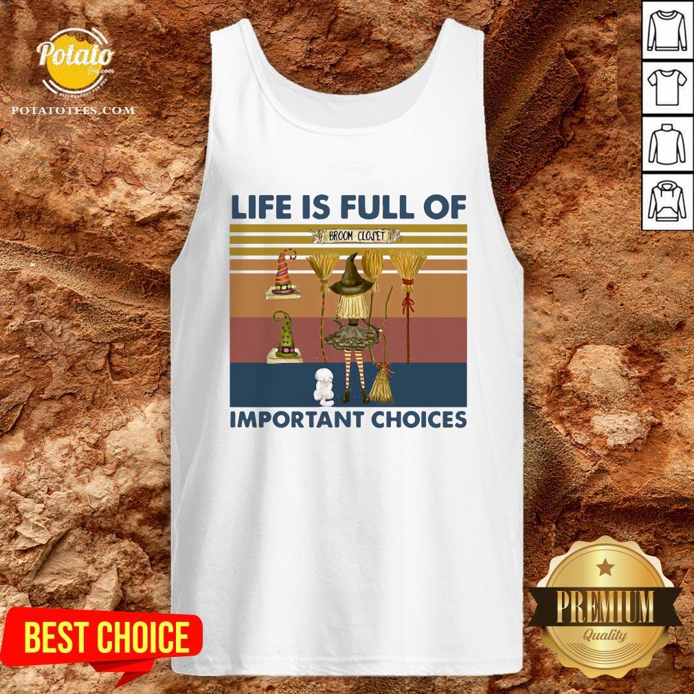 Funny Witch Life Is Full Of Important Choices Vintage Shirt - Image 3