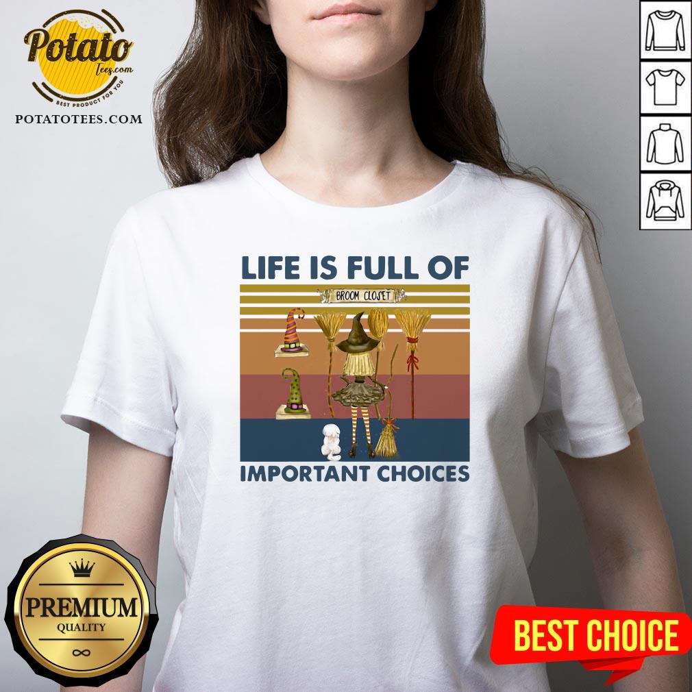 Funny Witch Life Is Full Of Important Choices Vintage Shirt - Image 2