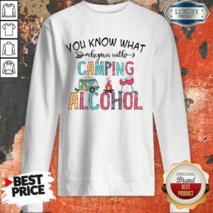 Alternative view of You Know What Rhymes With Camping Alcohol Camping Lover Shirt