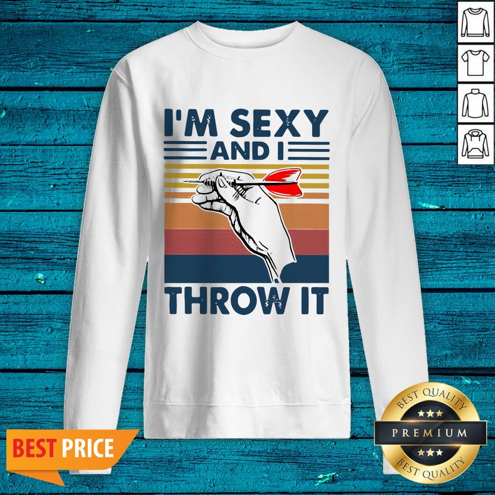 Darts I'm Sexy And I Throw It Vintage Shirt - Image 2