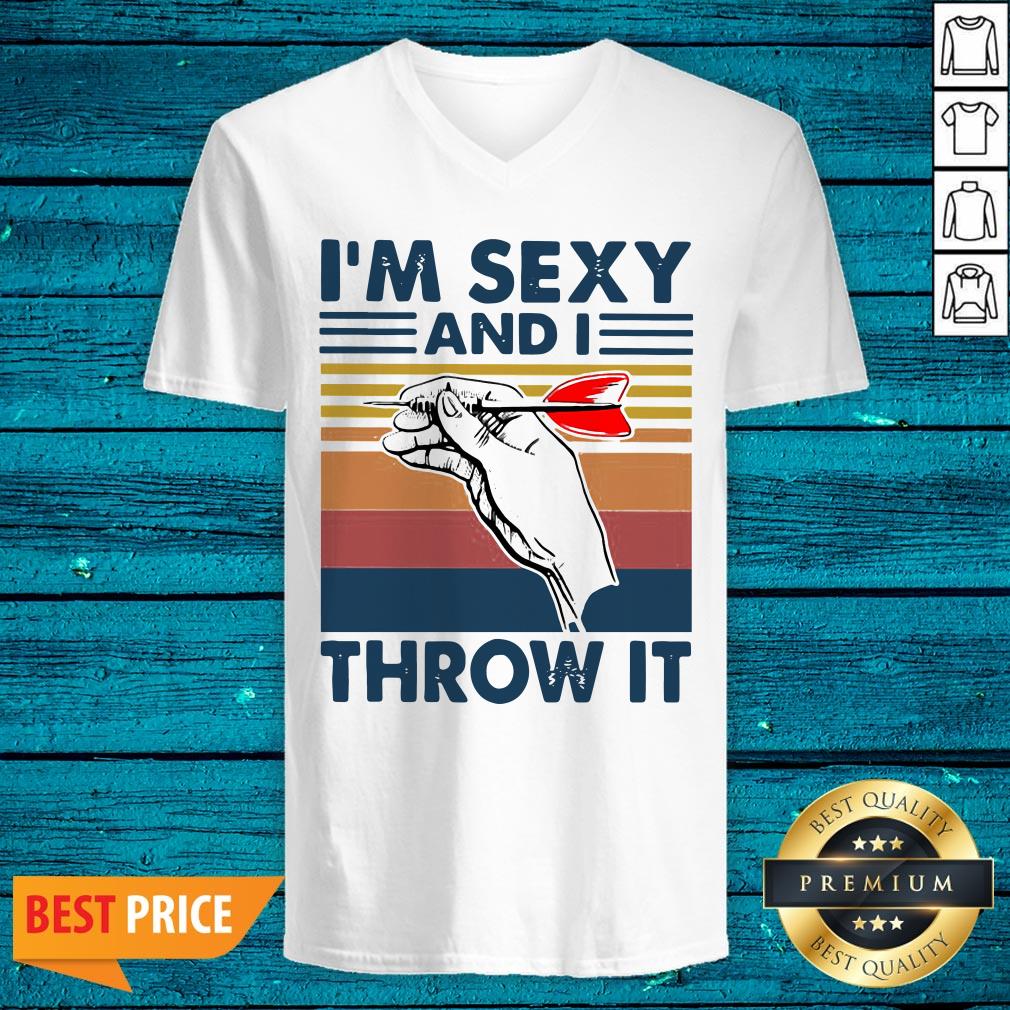 Darts I'm Sexy And I Throw It Vintage Shirt - Image 4