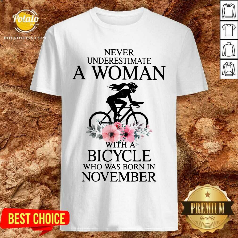 Never Underestimate A Woman With A Bicycle Shirt