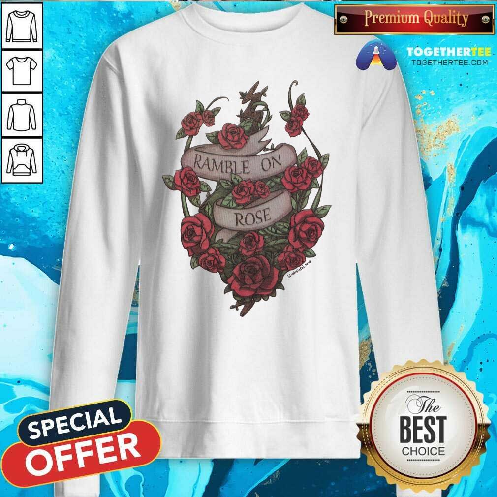 Top Ramble On Rose Dead Inspired Womens Racerback Shirt - Image 2