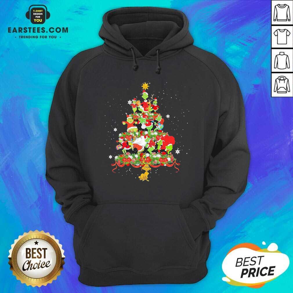 Official Grinch Santa Reindeer Christmas Tree Shirt - Image 3