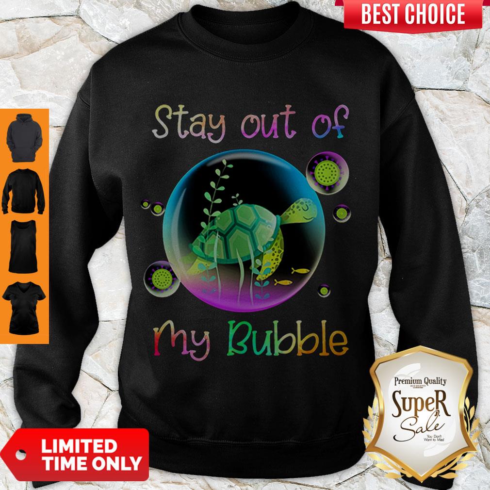 Cute Turtle Stay Out Of My Bubble Coronavirus Shirt - Image 3