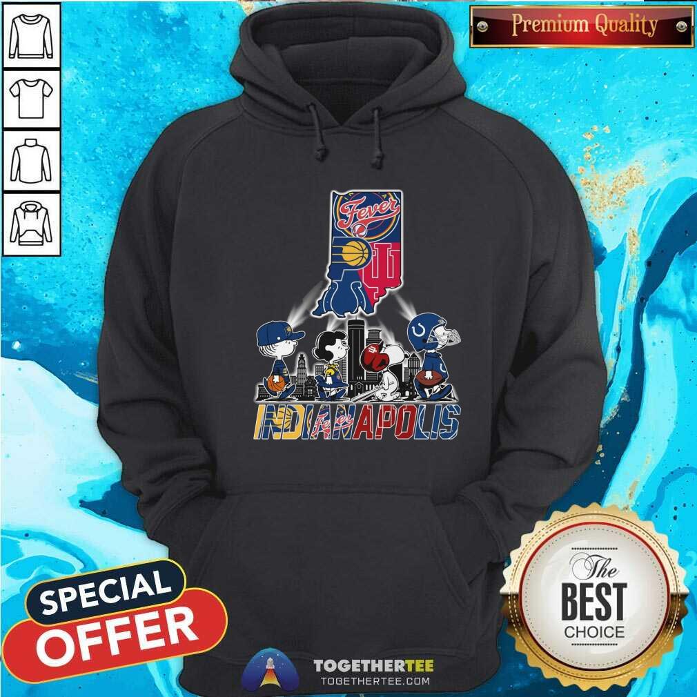 Nice Indianapolis Colts Snoopy Indiana Pacers Fever Hoosiers T-Shirt - Image 2