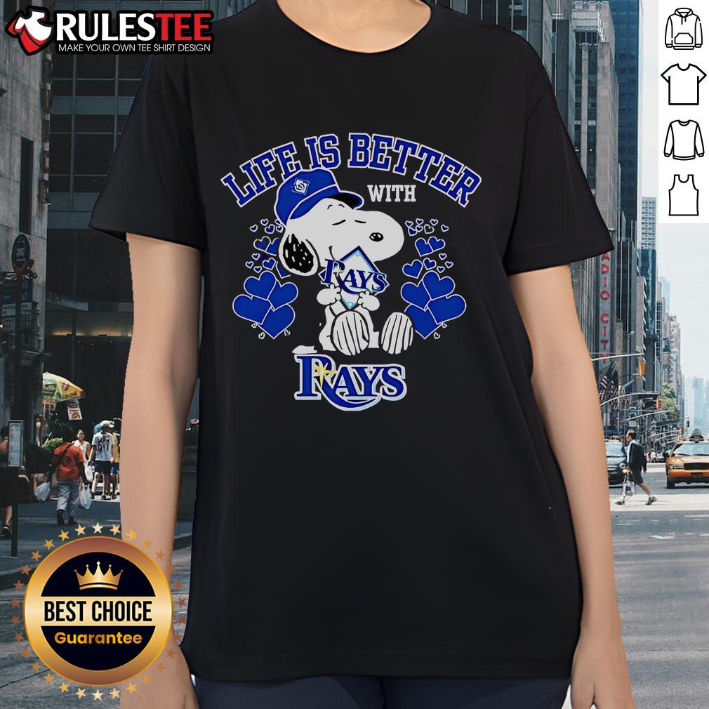 Top Snoopy Life Is Better With Rays T-Shirt - Image 3