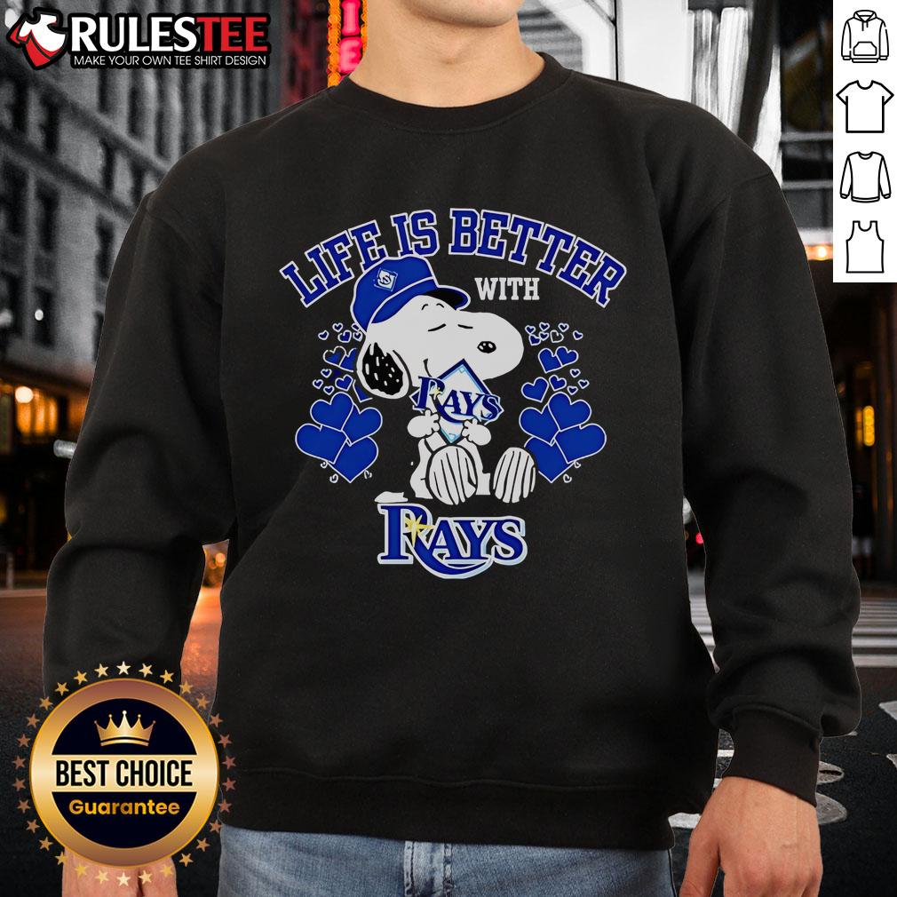 Top Snoopy Life Is Better With Rays T-Shirt - Image 5