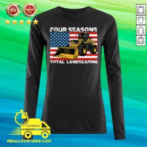 Alternative view of Cool Four Season Total Landscaping American flag Shirt