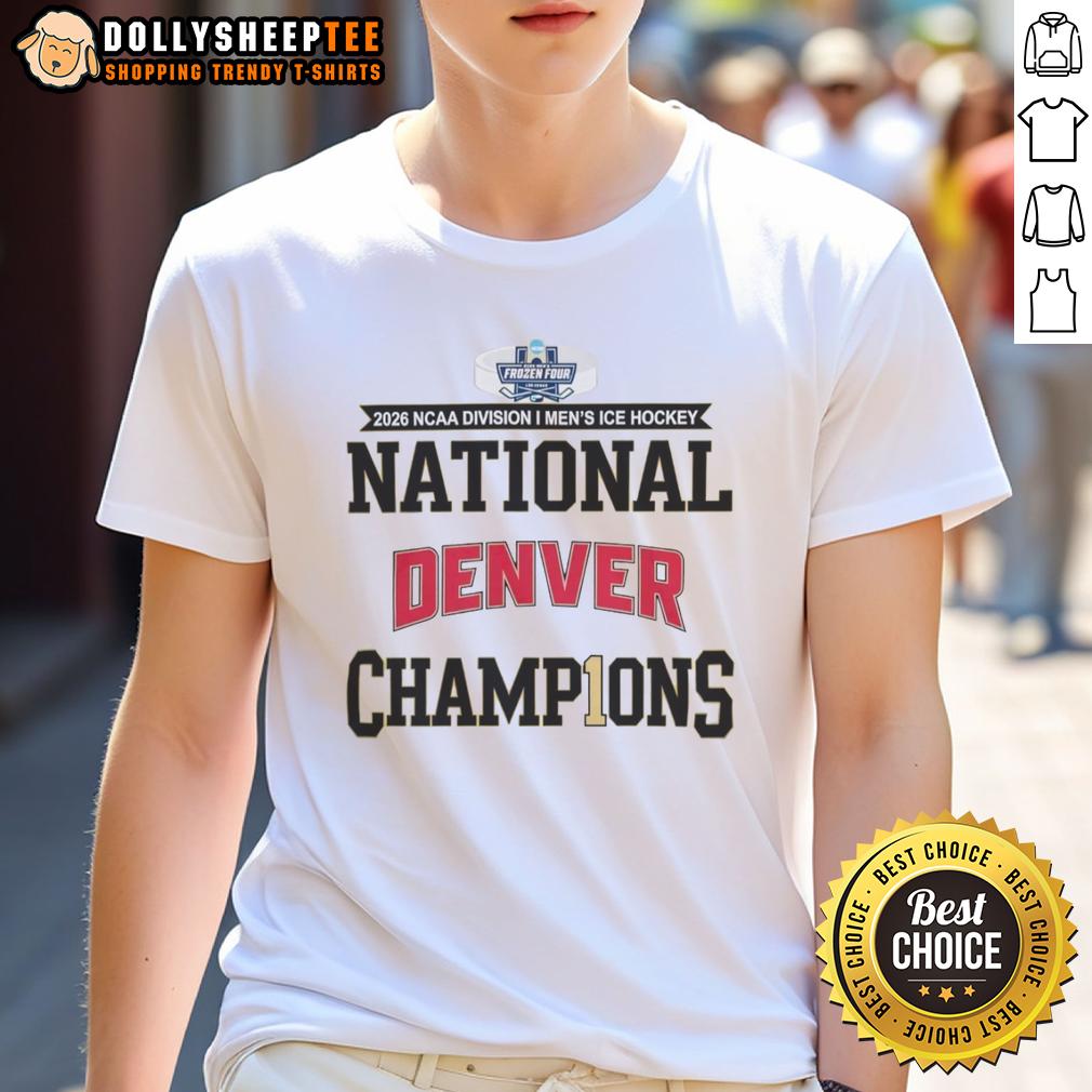 Official 2026 Men's Ice Hockey National Champions Denver Pioneers T-Shirt