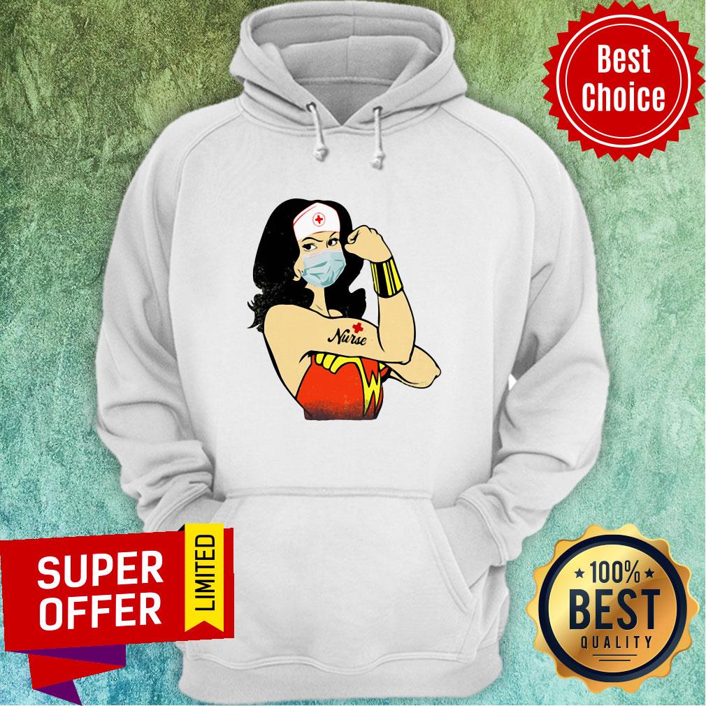 Premium Wonder Woman Nurse Face Mask Shirt - Image 2