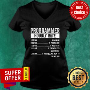 Alternative view of Nice Programmer Hourly Rate Shirt
