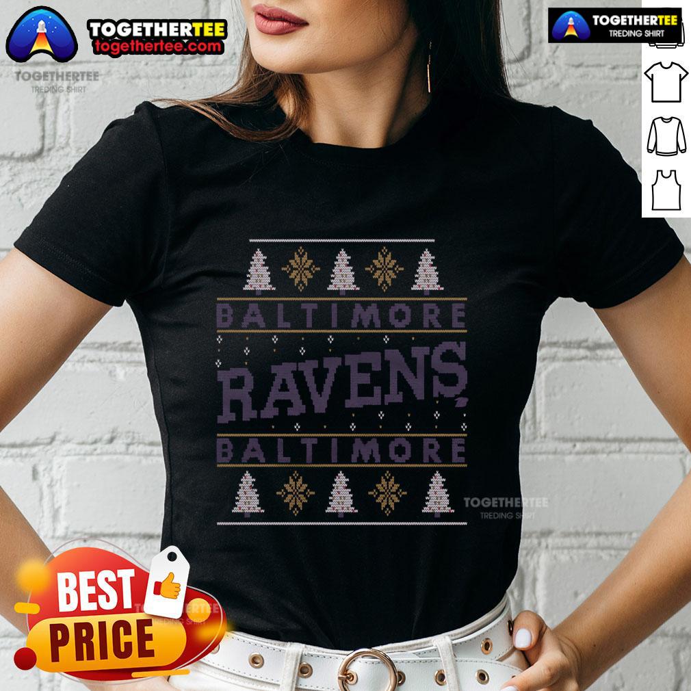 Pretty Baltimore Ravens Holiday T-Shirt - Image 3