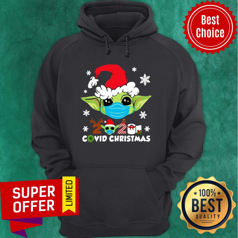 Nice Santa baby Yoda face mask 2020 Covid Christmas Shirt - Image 2