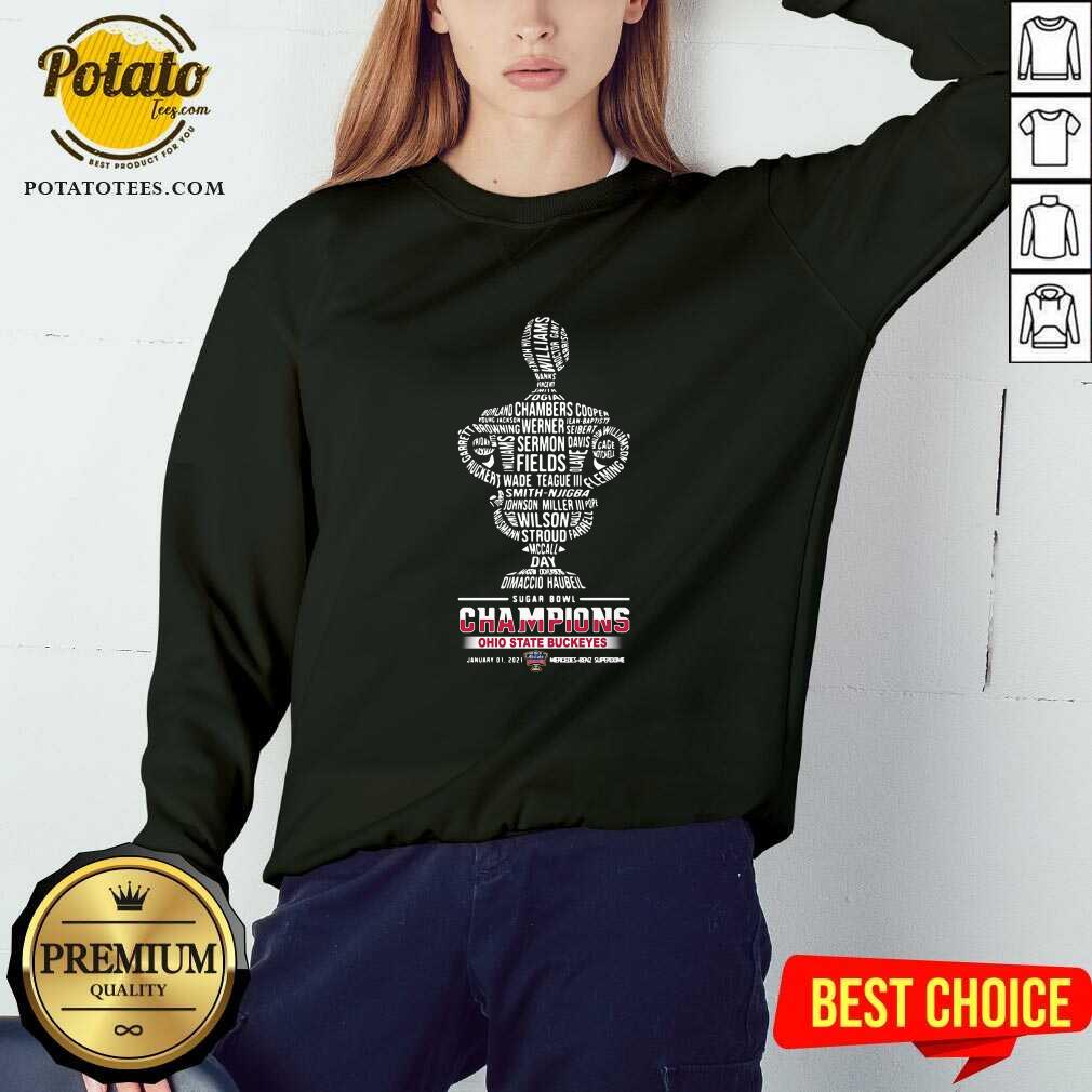 Original Dimaco Haubeil Sugar Bowl Champions Ohio State Buckeyes January 01 2021 Shirt - Image 4