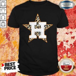 Top Houston Astros Leopard Shirt