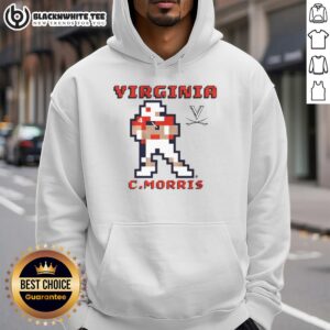 Alternative view of Premium Virginia Cavaliers Football Chandler Morris Retro Baller Pixel T-Shirt