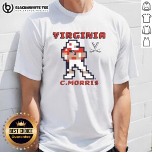 Premium Virginia Cavaliers Football Chandler Morris Retro Baller Pixel T-Shirt