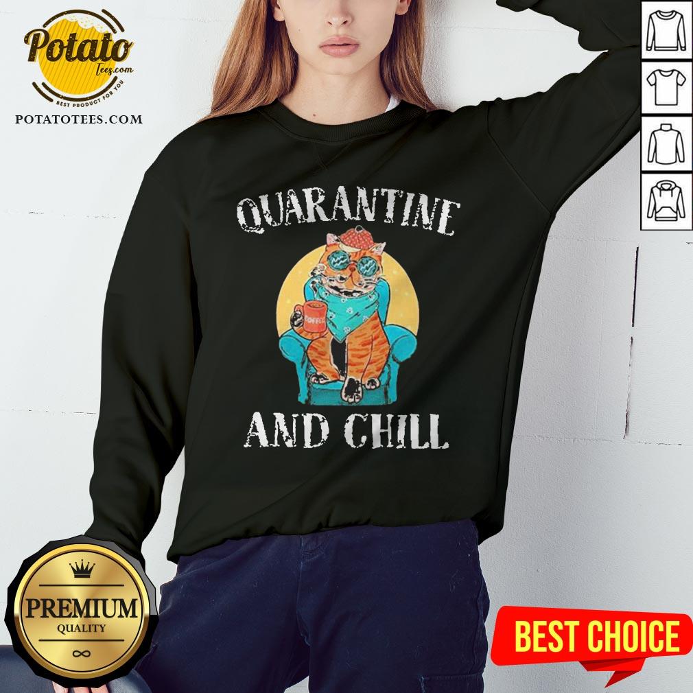 Hot Cat Quarantine And Chill 2020 Shirt - Image 3