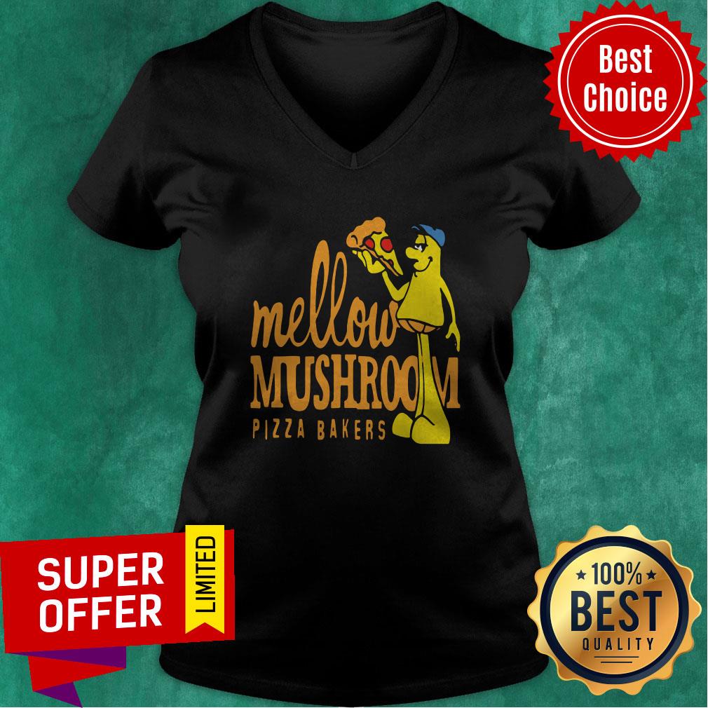 Awesome Mellow Climbing Merchandise Mushroom Pizza Bakers Shirt - Image 2