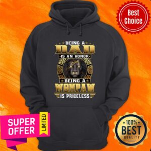 Alternative view of Being A Dad Is An Honor Lion Wompaw Shirt