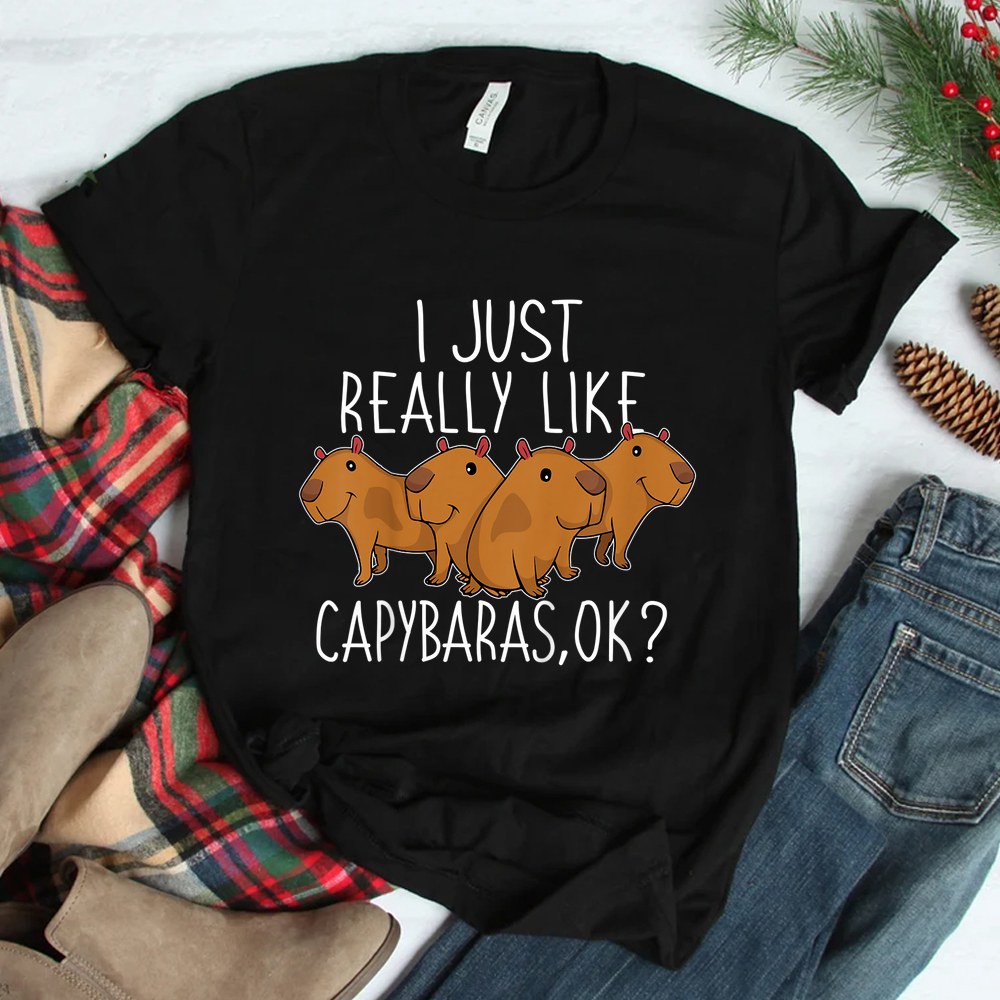 Capybara Lover Kids Women Cute Capybara Shirt