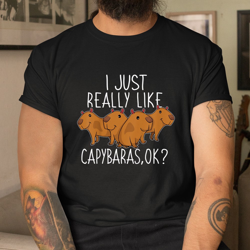 Capybara Lover Kids Women Cute Capybara Shirt - Image 3