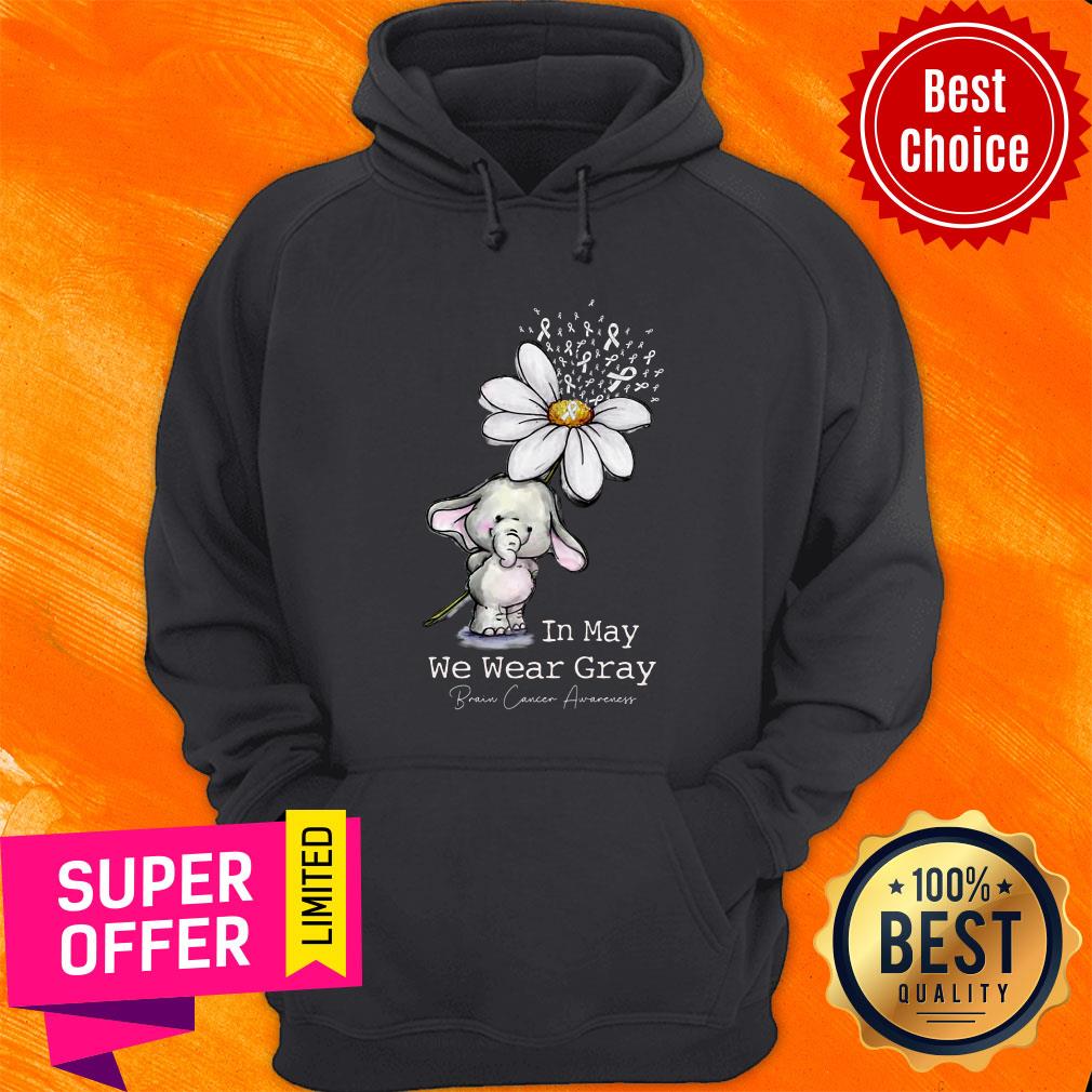Daisy Flower Elephent In May We Wear Gray Shirt - Image 5