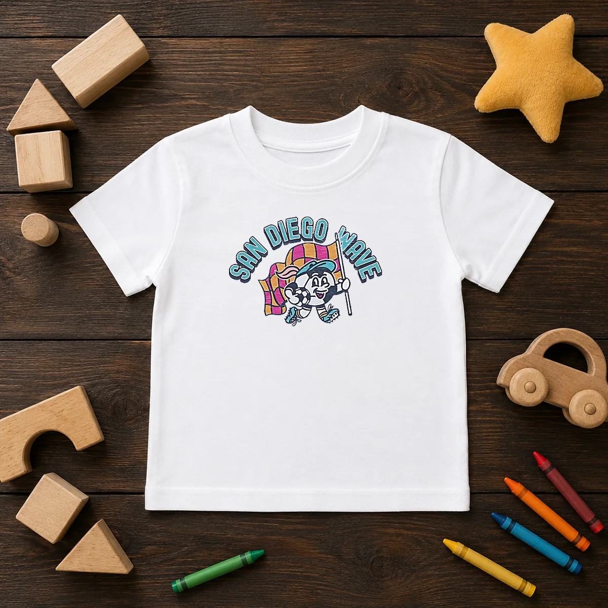 Good San Diego Wave Mascot Soccer Ball Character Shirt - Image 9