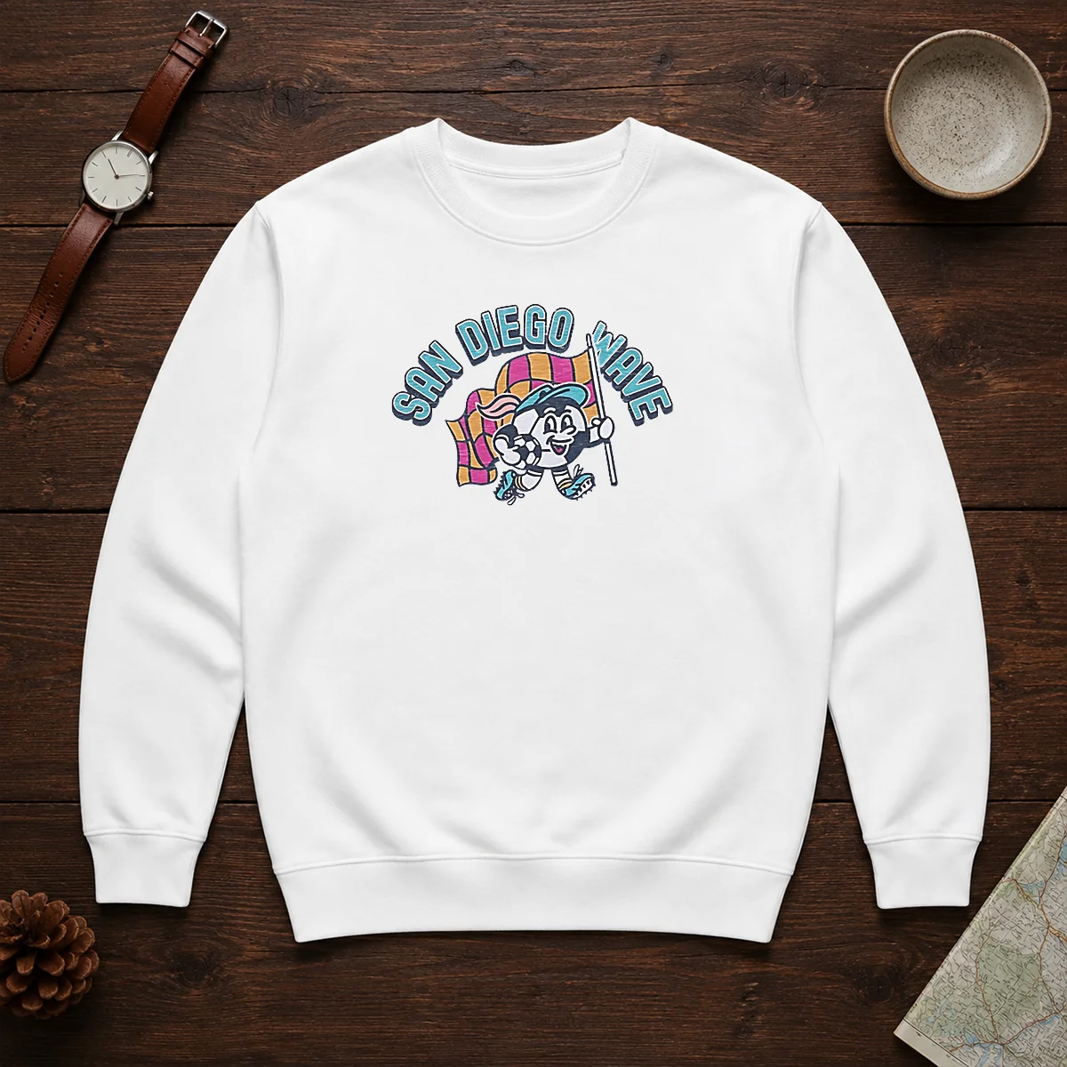 Good San Diego Wave Mascot Soccer Ball Character Shirt - Image 7