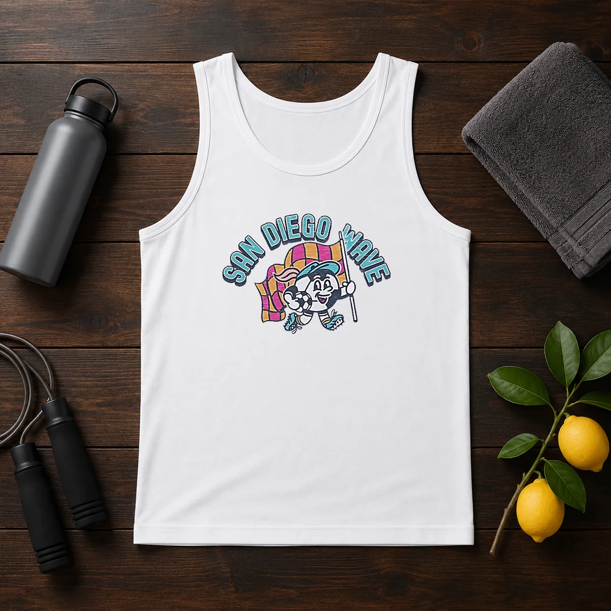 Good San Diego Wave Mascot Soccer Ball Character Shirt - Image 3