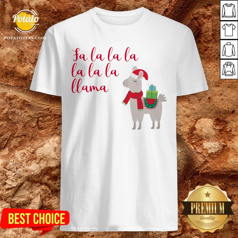Awesome Fa La La La La La La Llama Christmas Shirt