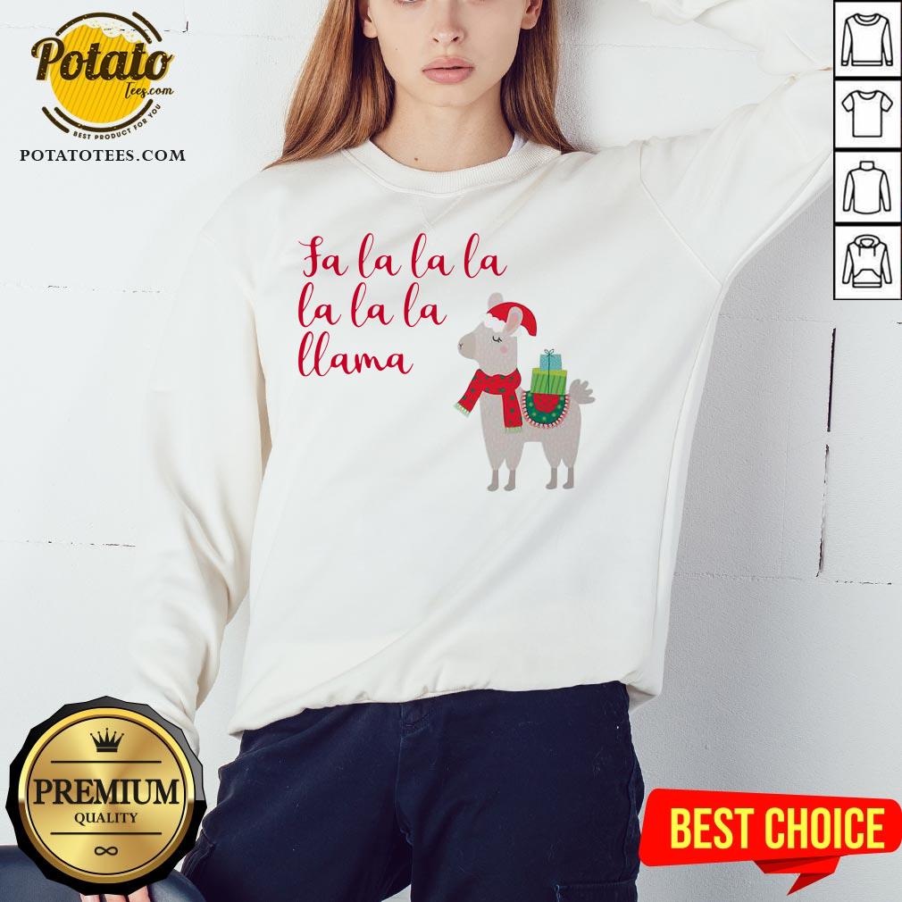 Awesome Fa La La La La La La Llama Christmas Shirt - Image 4