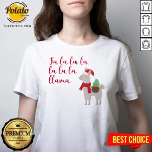 Alternative view of Awesome Fa La La La La La La Llama Christmas Shirt