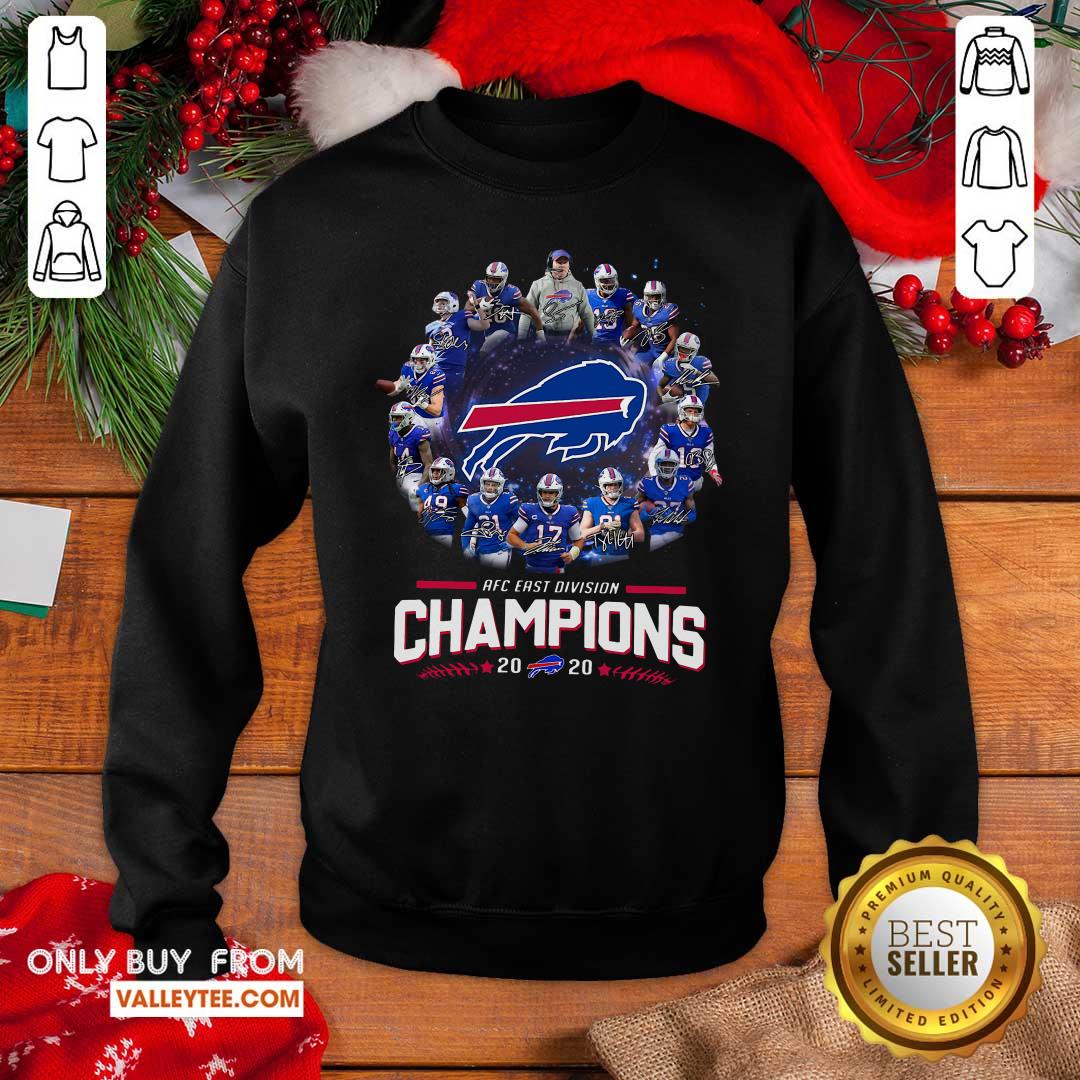 Luxury Buffalo Bills AFC East Division Champions 2021 Signatures Shirt - Image 4