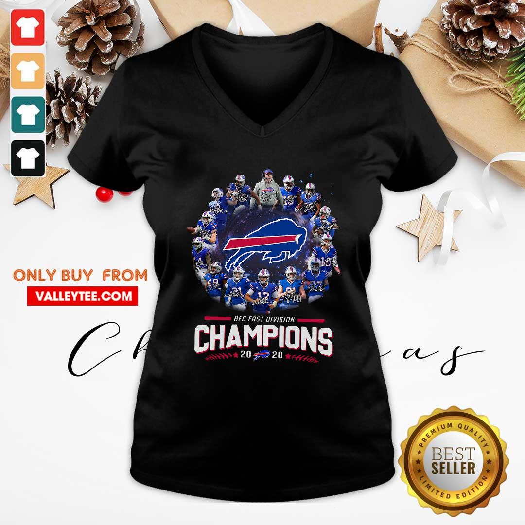 Luxury Buffalo Bills AFC East Division Champions 2021 Signatures Shirt - Image 3