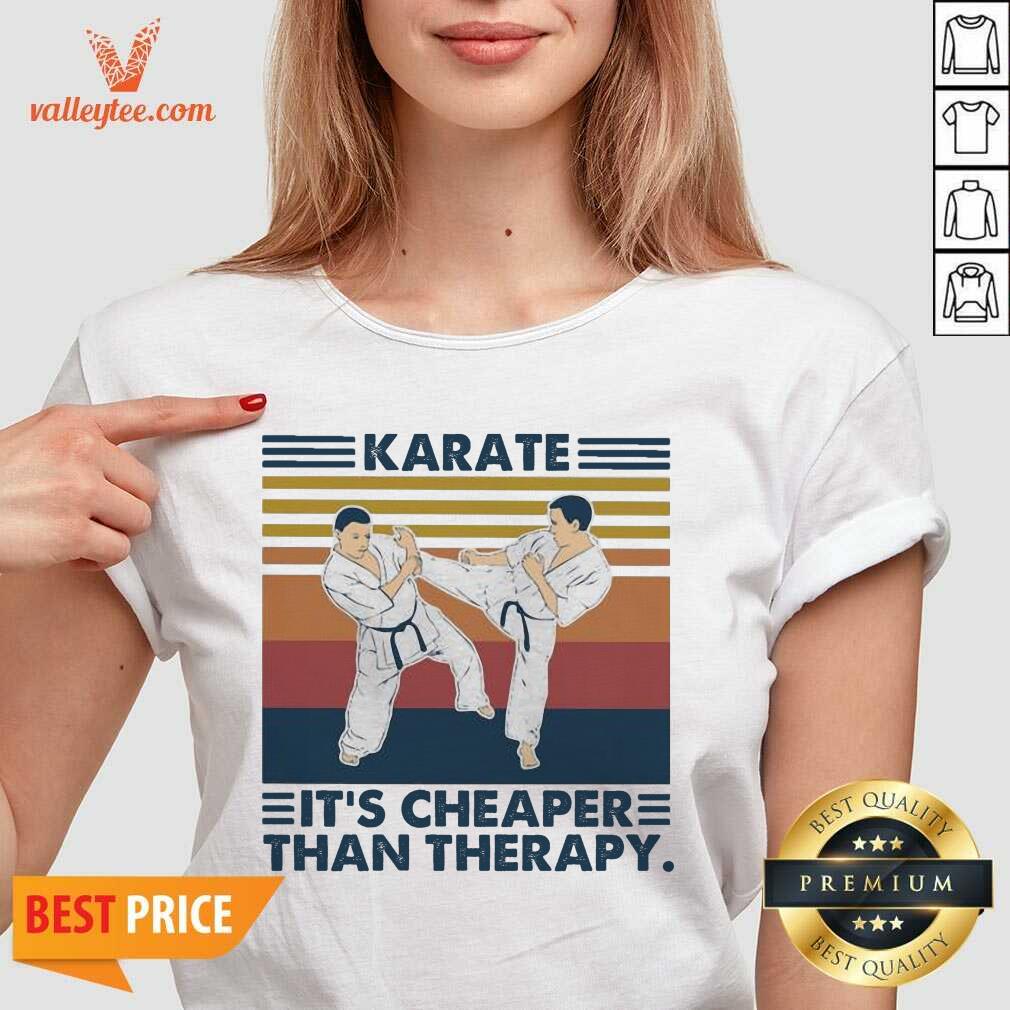 Fantastic Karate Its Cheaper Than Therapy Vintage Shirt - Image 3