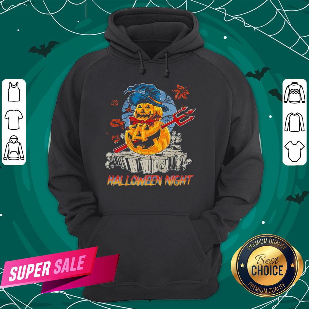 Halloween Night Viking Pumpkins Maple Leaves Shirt - Image 5