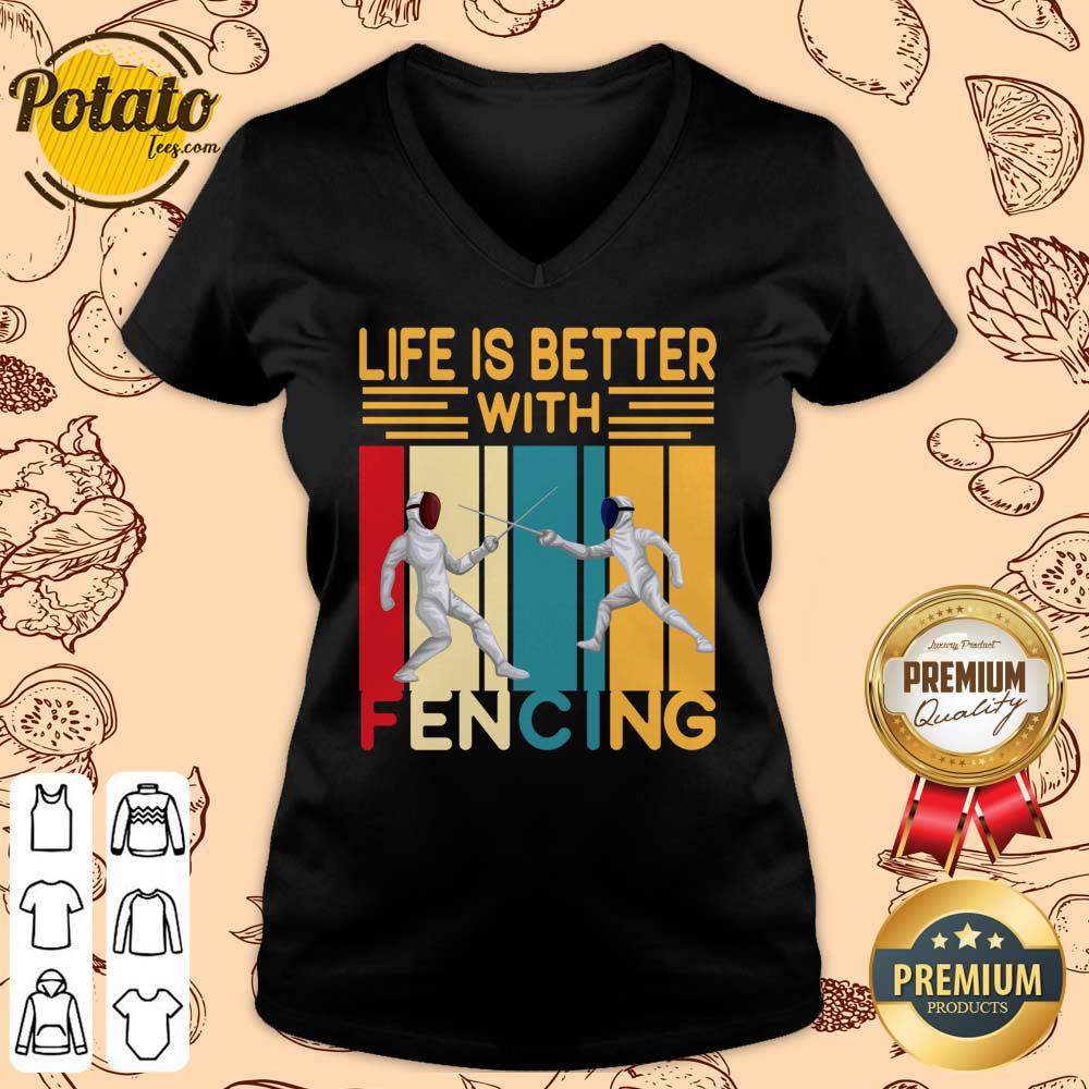 Life Is Better With Fencing Vintage Shirt - Image 3