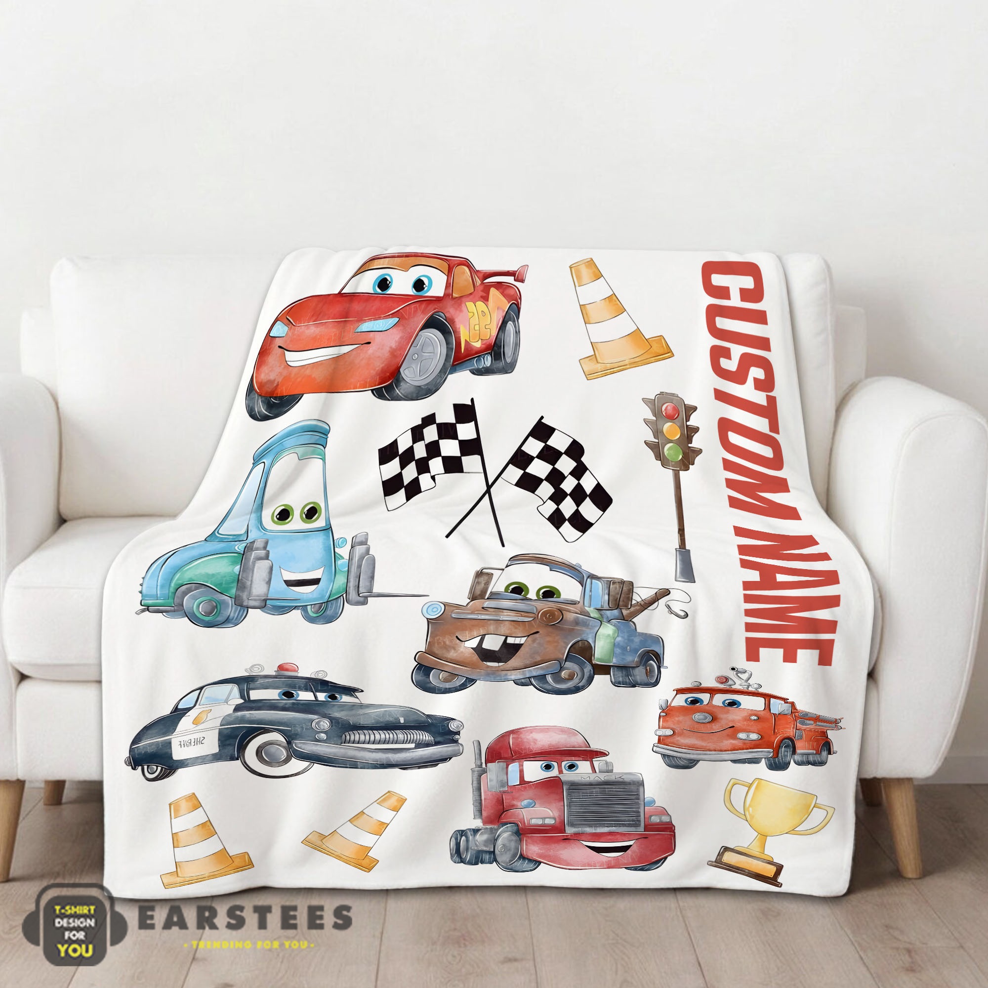 Good Cartoon Pixar Cars Cute Character Blanket Fleece Customized Blanket - Image 2