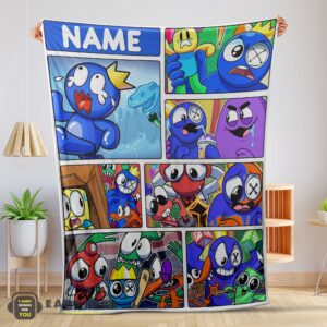 Good Cartoon Rainbow Friends Roblox Blanket Fleece Customized Blanket