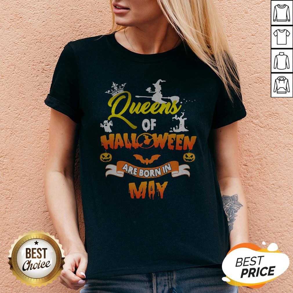 Awesome Queen Of Halloween Are Born In May Shirt - Image 4