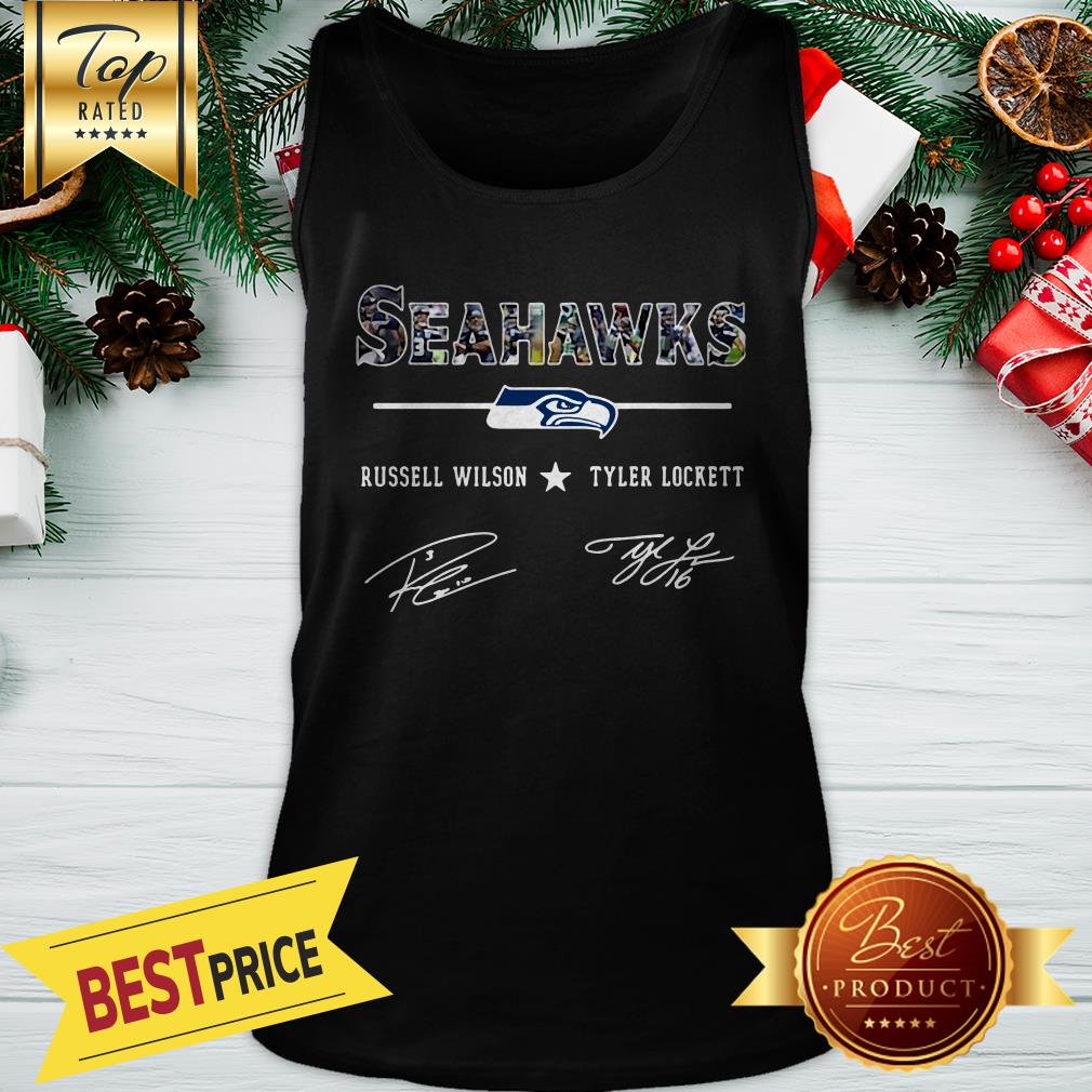 Seattle Seahawks Russell Wilson Tyler Lockett Signature Shirt - Image 3